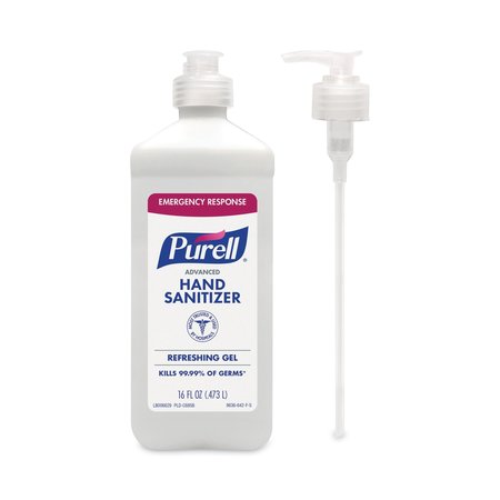 Purell Advanced Instant Gel Hand Sanitizer, 16 oz Pump Bottle, Clean Scent 9636-12-P EA